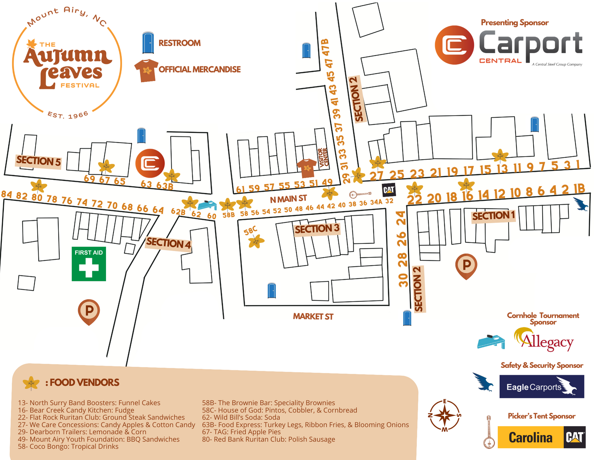 Maps & Directions Autumn Leaves Festival™ in Mount Airy, NC